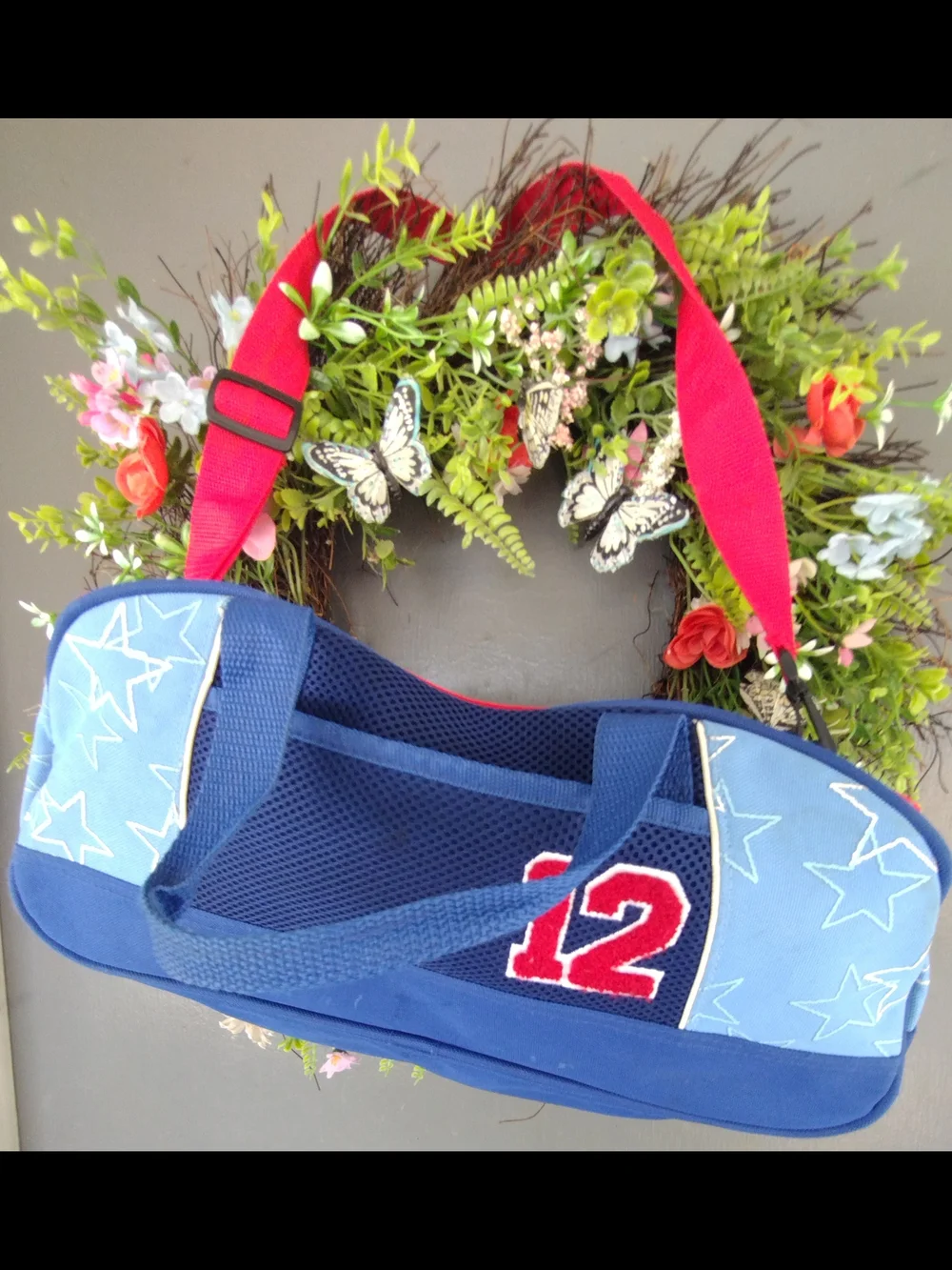 Kids Blue Star Sports Carrier Bag with Red Strap